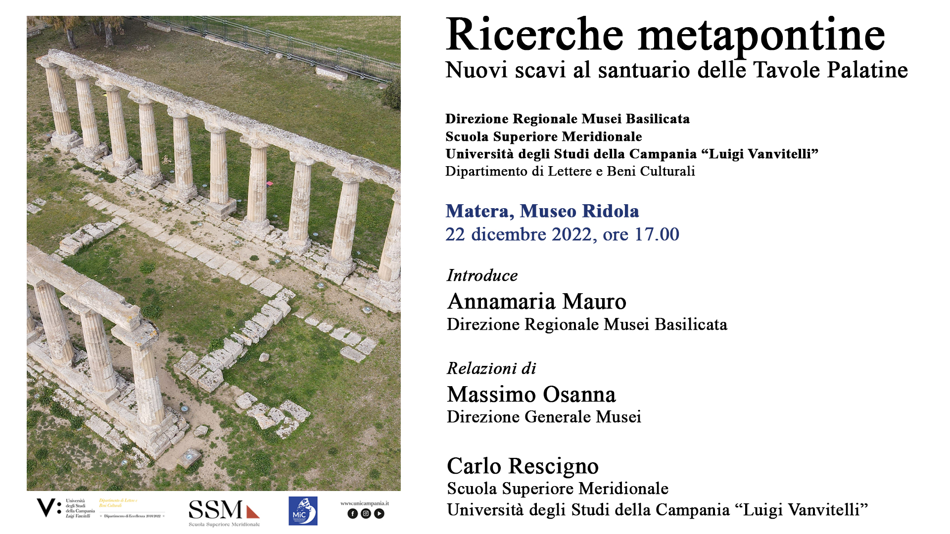 Ricerche Metapontine. Nuovi scavi al santuario delle Tavole Palatine